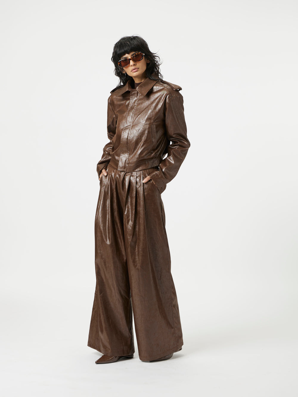 Brown Throw Over Set