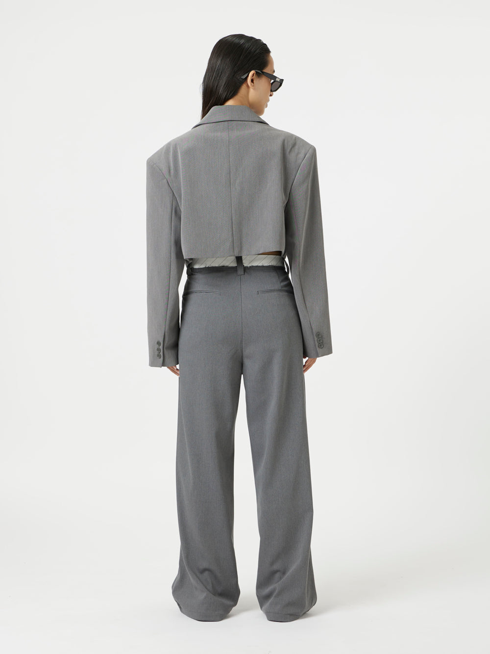 Grey Crop Blazer